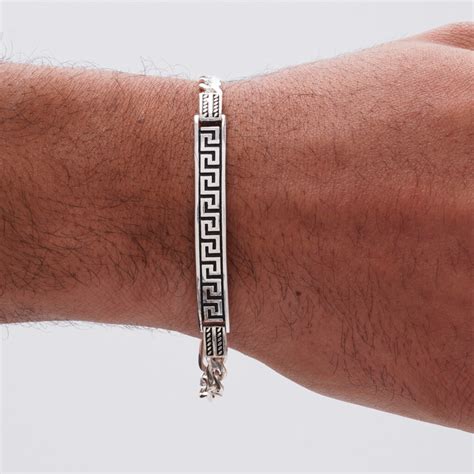 versace bracelet for men's|silver versace bracelet men.